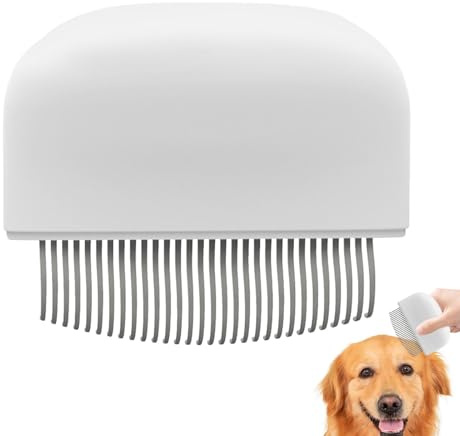 Pet Grooming Comb, kattborste för långhåriga katter | Pet Comb Hair Brush | Bärbar mjuk hund som tappar masseringskam som tar bort förlorade mattade knutar