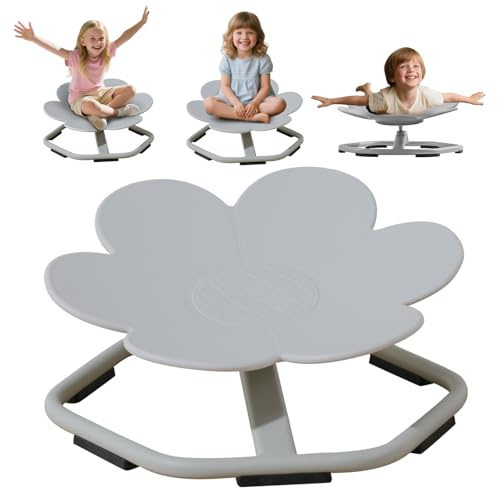 Chidiam Carrusel Autismo Silla giratoria para niños,Silla Giratoria Sensorial de 360°,Juguete para Autismo,TDAH Herramienta de Entrenamiento, Coordinación física y Equilibrio,Silla de Equilibrio