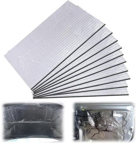 LUFEIS 30 Pcs Car Sound Deadening Mat, Automotive Sound Proofing Material, Sound Dampening Pads, Waterproof Sound Absorbing Mat, Shock Absorbing Sound Insulation Board for Car Trunk, Door, Floor, Roof