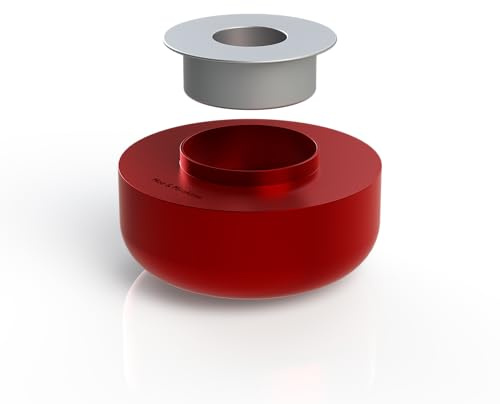 Portavelas Multifuncional 3 en 1 de Aluminio – para Velas tealight, Velas de candelabro y Velas Pilar – diseño Moderno, Rojo carmín