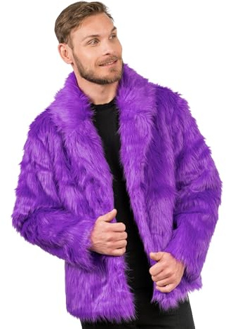 Chaks - Manteau en fausse fourrure, veste courte en fourrure pour soirées | Tenue pour carnaval, festivals et soirées à thème, veste en fausse fourrure courte pour déguisements et événements