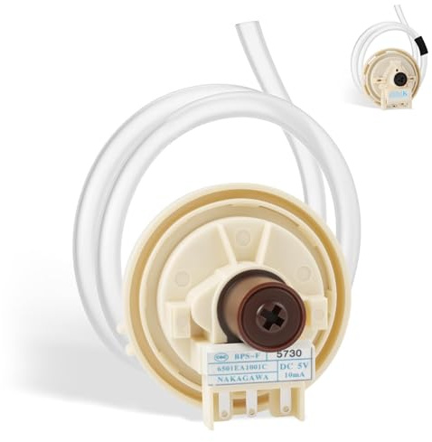 LEYURISE Washer Water Level Pressure Sensor Switch Compatible with LG Kenmore WM2032HS WT7000CW WT7305CV GTW465ASNIWW Replace#: 6501EA1001C 6501EA1001R 6501EN1001R Fits 29” Hose, Fixes E4/E7/PE Error
