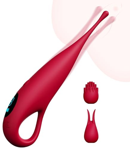 Wasserdichtes Erotik-Sexspielzeug für Paare Hochfrequenz G-Punkt-Vibrator & Klitoris-Stimulator mit LED-Display – 9 Vibrationsmodi, Anal-Vibratorenset für Frauen mit 2 austauschbaren Silikonköpfen