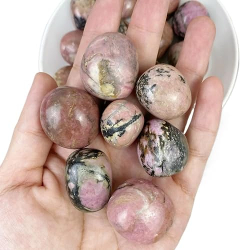 Beautiful 50g/Bag Rhodonite Crystal Tumbled Stone Gemstone Quartz Garden Fish Tank Decoration Ornaments
