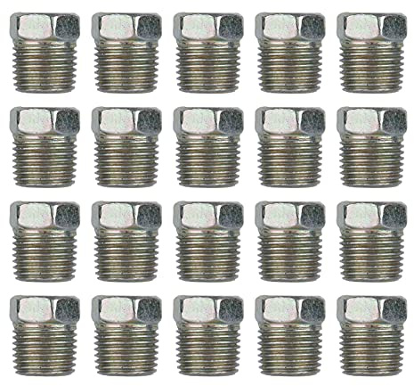 Tornillo tapón de drenaje Pernos del cárter de aceite 20 piezas Hierro con cabeza hexagonal de 1/8 de pulgada Reemplazo de rosca exterior conveniente para mantenimiento del cárter