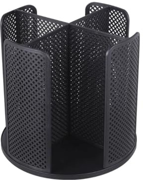 Wintem - Porta Bicchieri Plastica Girevole 360° con 4 Scomparti Salvaspazio, Organizer Multiuso da Tavolo per Cucina e Ufficio, Struttura Resistente Facile da Pulire