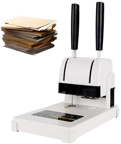 Macchina per Rilegatura a Caldo, Macchina per Rilegatura Manuale con Foratura per Documenti di Spessore 30mm, Installazione Rapida in 15s, Tempo di Riscaldamento 2-4min, Fino a 300 Fogli, per Ufficio