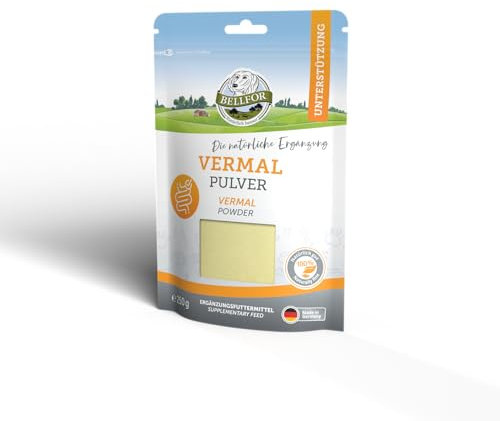 Bellfor Vermal Pulver 250g mit Kokosmehl und Kürbiskernen - die natürliche Lösung für Hunde | Magen-Darm-Bereich Unterstützung für alle Altersgruppen und Rassen