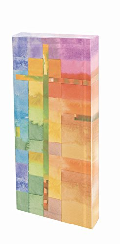 Butzon & Bercker Glasquader - Kreuz 13x6 cm - Glasrelief-Block Farbig