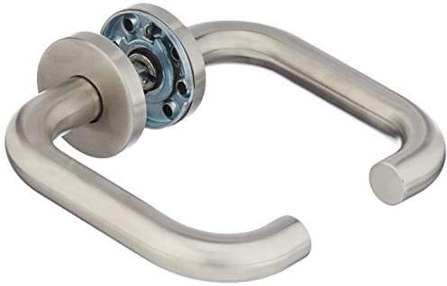 Bricard 666451 Paire de poignées de Porte sur Rosace INOX Tempo New Wave, carré de 7mm