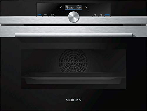 Siemens iQ700 CB635GBS3 - Horno (Medio, Horno eléctrico, 47 L, 300 °C, Negro, Acero inoxidable, Botones, Giratorio)