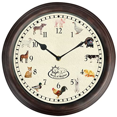 Fallen Fruits TF013 Horloge sonore Motif Animaux de la Ferme
