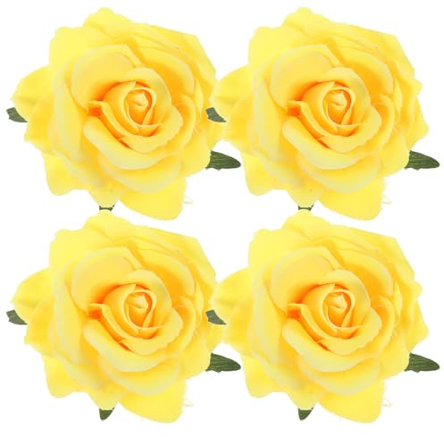 PRETYZOOM Épingle À Cheveux Fleur Rose Simulée Accessoire De Coiffure 11X11X4 Cm Pour Mariage Plage Fête D'Hawaï Broche Décorative Pour Femmes Et Filles