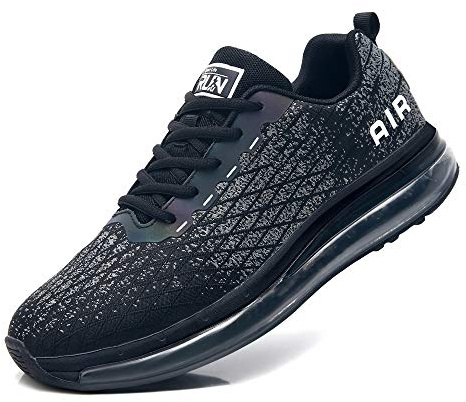 Azooken Chaussures de Course Homme Femme Chaussures de Sport Coussin d'air Baskets Loisirs Fitness Baskets en Plein Air Respirant léger （8998-BK38）