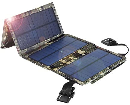 JIONET Pannello Solare Pieghevole Flessibile 5V Caricabatteria Solare Ad Alta Efficienza Caricabatterie Solare da 20W for Telefono da Viaggio PC (Color : Brown)