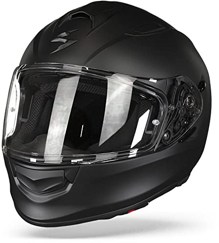 Scorpion, Exo-491, Cascos De Motocicleta Completos, Negro Mate, XL, Admirador Unisex