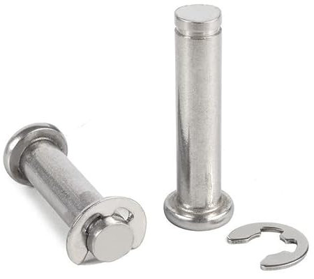 M4 M5 M6 M8 M10 M12 Perno In Acciaio Inossidabile 304 Perno A Testa Piatta Perno Con Intaglio Perno Per Anello Di Sicurezza Perno Cilindrico Di Posizionamento Con Anello Di Sicurezza-M10 (2 Pezzi),65