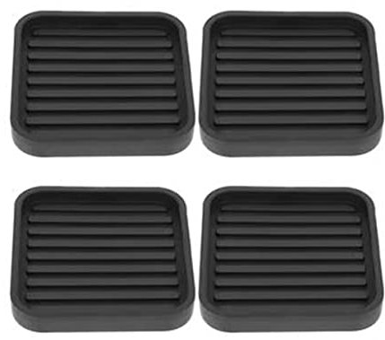 Acfthepiey 4Pcs Square Rubber Furniture Caster Cups Anti-Sliding Furniture Pads Bed Stopper Floor Protectors
