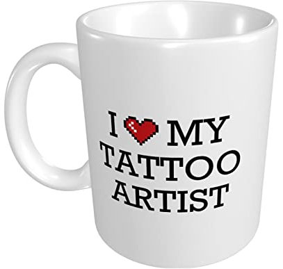 peiyeety Kaffeetasse, Geschenk, „I Love My Tattoo Artist“, lustige Bürotassen, dicke Kaffeetasse