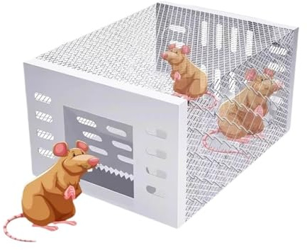 Rattenfalle, Wiederverwendbare Mausefalle aus Metall Hausgarten-Mausefalle, effiziente Mausefalle, automatische Mausefalle mit kontinuierlicher Zirkulation