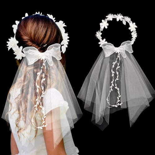 Haarschmuck Kommunion Mädchen,Kommunion Haarschmuck,Erstkommunion HAARSCHMUCK Mädchen,Blumenkind Hochzeit Festival Kopfschmuck,aus denen Sie wählen können