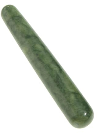 Outil de Massage en Jade Vert, Bâton Manuel Lisse et Rond pour Dos | Usage à Domicile, Circulation Stimulée, Format Portatif, pour Collègues et Famille, Style Polyvalent