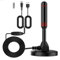 Portable HD TV Antenna 30DBI Digital Aerial DVB-T2 Quick Response Indoor Outdoor HDTV Signal Receiver Compact ABS Design 5x15x5CM Black