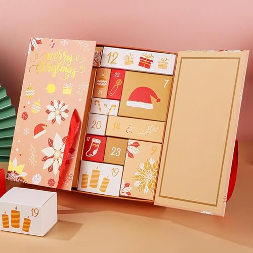 Advent Calendar 2024 Advent Calendar Fill Christmas Advent Calendar Boxes Empty Candy Box Christmas Gift Boxes (Yellow)