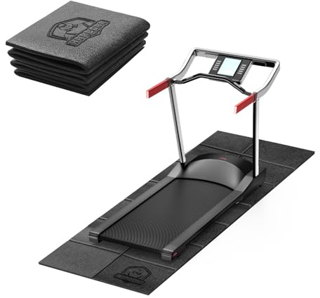 HAPBEAR Foldable Treadmill Mat - 173×61cm×5mm, Walking Pad Mat for Home Gym Workout, Non-slip, Noise Reduction, Waterproof