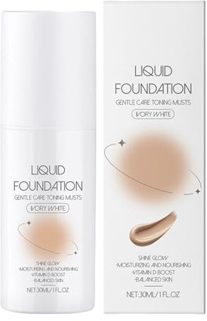 Moisturizing Foundation Makeup, Lightweight Liquid Base, Long Lasting Full Coverage, Matte Finish, Oil Control Concealer, Ideal for Oily & Dry Skin, Smooth and Finish