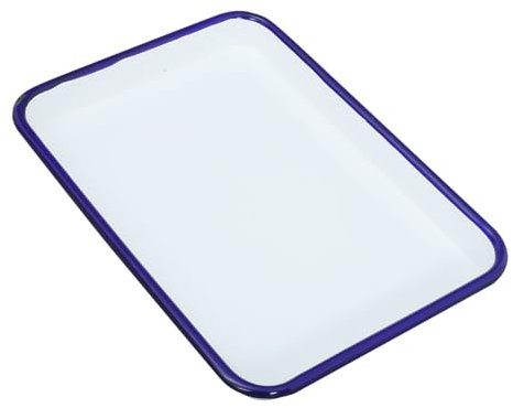 ABOOFAN Plateau Rectangulaire Émail Blanc Plat De Service Multifonction Résistant Aux Rayures pour Repas Laboratoire Et Présentation Élégante