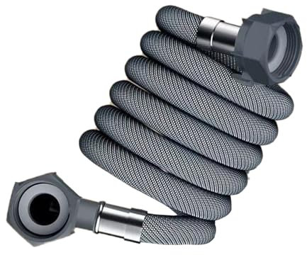 LLINthy Washing Machine Inlet Hose Flexible Dishwasher Inlet Hose Extension Corrugated Washer Hose Adapter Bend Hose Replacement