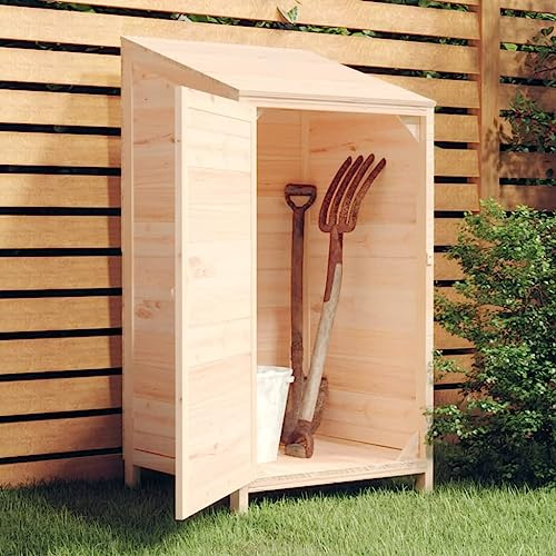 Césped y jardín, estructuras al aire libre, cobertizos, garajes y cocheras, cobertizos de jardín, 55 x 52 x 112 cm, abeto de madera maciza