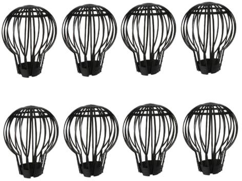 LIFKOME 8 Pezzi Grondaia Protezione Rete Foglie Tubi Scolo Tetto Filtro Plastica Durevole per Balcone Giardino Antintasamento