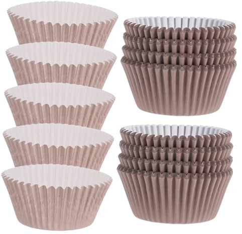 iplusmile 100 piezas Moldes de Papel para Hornear Cupcakes Resistentes y Antiadherentes Papel Alimentario para Magdalenas y Muffins para Repostería y Fiestas
