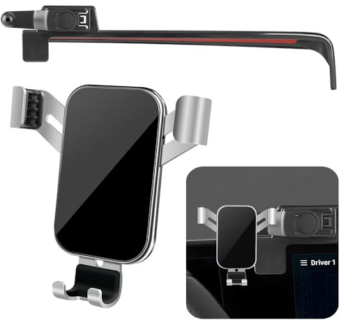 LUNQIN Support de téléphone de voiture pour Hyundai Kona 2024 2025 2026 et Kona Electric 2024 2025 Accessoires d'intérieur de voiture Meilleur support de téléphone portable Support de téléphone