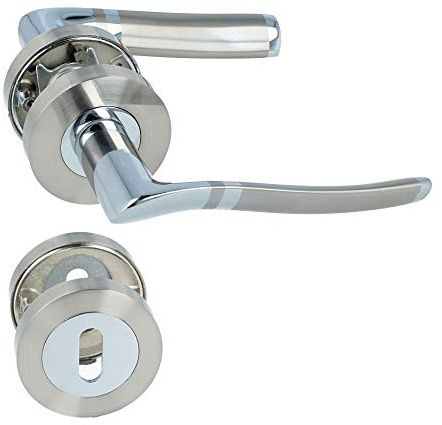 MS Beschläge® Türdrücker Türbeschlag Türklinke aus Metall mit Hochhaltefeder (Buntbart)