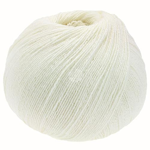 LANA GROSSA Meilenweit Cotton Bamboo | 4-fädiger Bambus-Sockenklassiker, waschmaschinenfest | Handstrickgarn aus 40% Baumwolle, 25% Schurwolle, Viskose | 100g Wolle zum Stricken & Häkeln | 420m Garn