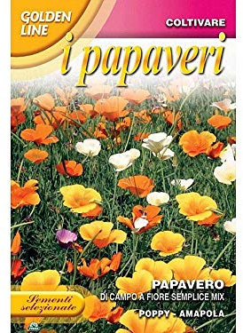 SEMENTI DI PAPAVERO DA CAMPO MIX orto giardino semi seeds fiori