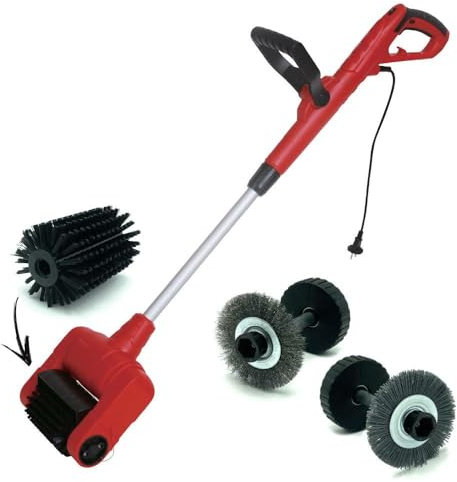 Nettoyeur Électrique Terrasse & Sol Maxibrush - 3 Brosses - Anti-Mousse & Mauvaises Herbes