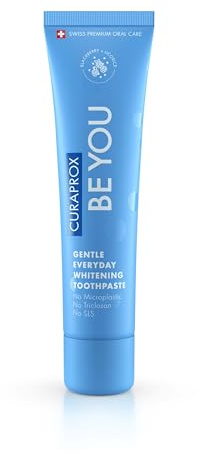 Curaprox Be You BlackBerry + Liquorice Toothpaste Blue 60ml - Gentle Everyday Whitening, SLS Free, Triclosan Free, Fluoride Toothpaste