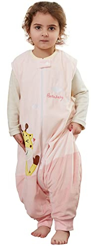 HAHASHOW Bebe Gigoteuse avec Jambes Gigoteuse a Pied 3-5 Ans, Couleur Rose