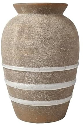 Mikasa Keramikvase mit strukturierten Streifen, 17 x 17 x 25 cm