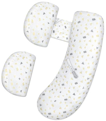 Schwangerschaftskissen für Schwangere mit abnehmbarem Bezug - Komfortables Stillkissen und Stützkissen während der Schwangerschaft kissen - ideales Kissen für Frauen in der Schwangerschaft (Hellgrau)