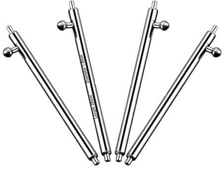RoYiio 4 Stück Quick Release 1,8mm Ø für Bandverbindung Uhren Armband | Riemen Zubehör Premium-Edelstahl Federstege 18mm/20mm/22mm/24mm/26mm Spring Bar für Armbänder