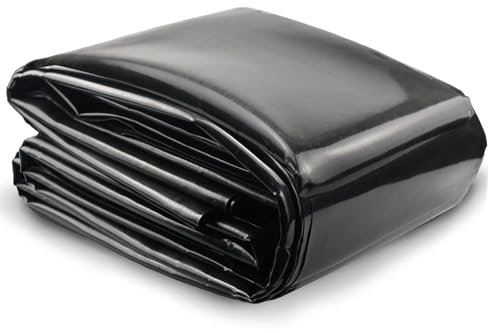 Xnyaizy Teichfolie, 1x5m 2x4m 4x6m 6x8m 9x10m Teichfolienmembran, HDPE Fische Teichfolien 0,12 mm, Teichplane, Teichmembran für Brunnen, Wasserfälle und Wassergärten(Size:7mx9m(23ftx29.5ft))