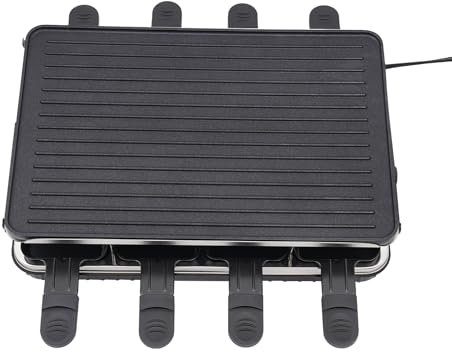 Tischgrill,1300W Elektrogrill,Doppelschicht elektrischer Barbecue-Grill mit Holzspatel,leicht wenden,für Balkon Rauchfreier BBQ Grill für 6-8 Personen im Haus Indoor Grill Party
