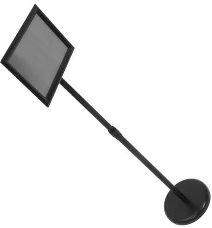 VILLCASE Schildhalter Aus Edelstahl Und Pp-material Bodenstehender Schilderständer Großer Plakatständer Mit Stütze Einfach Zu Bedienen Installieren Langlebig Und Robust Für