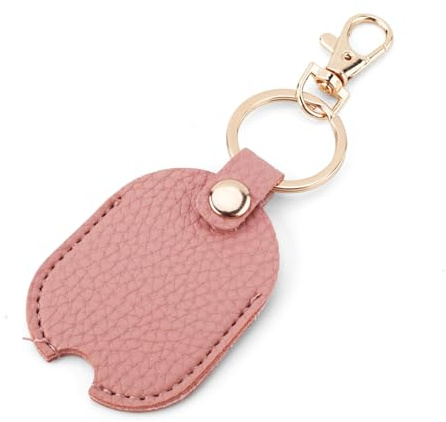 Gosknor Housse de Clé de Voiture, Housse de Clé de Voiture en Cuir Remplacement de Boucle de Clé de Voiture Cassée Protecteur de Clé de Voiture pour Homme et Femme (Rose)