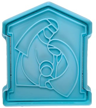 Tagliabiscotti.it - Presepe Natale Mod.2 - Natale - Cookies cutter - Formina - Stampo per biscotti o decorazioni torte in pasta di zucchero - 8cm x 7cm x 1,2cm